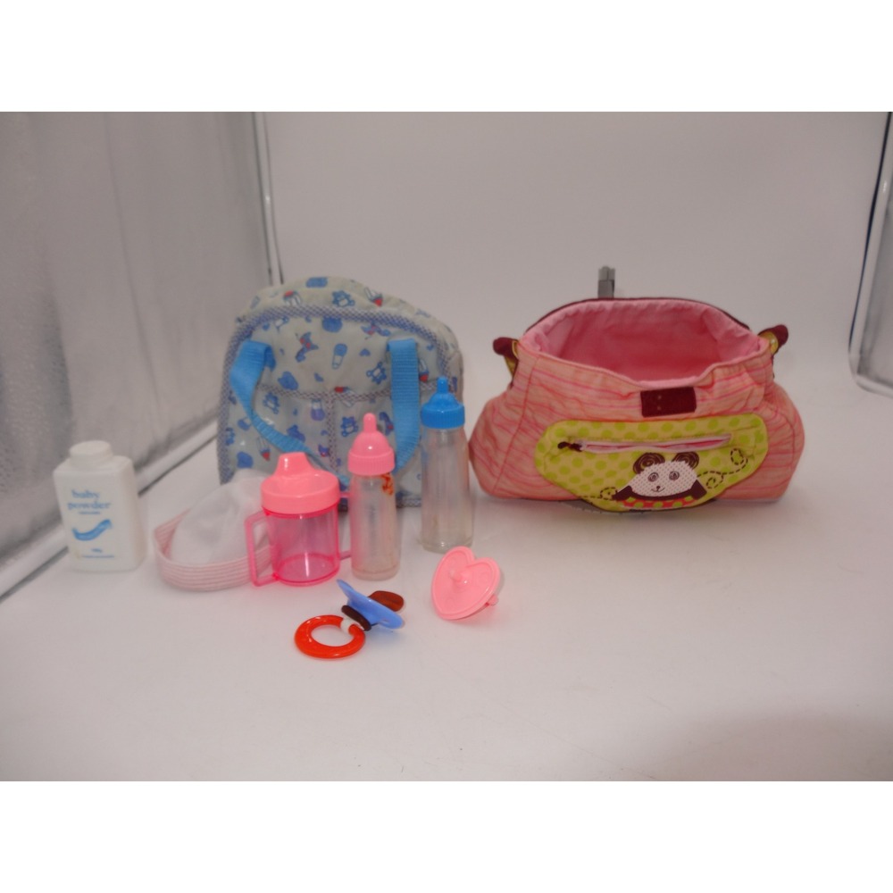 Baby Alive On The Go Carrier Panda Purse Diaper Bag Plus Bag and Accessories Lot - Picture 10 of 16